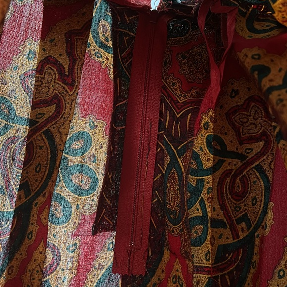 Gloria Sachs New York Neiman Marcus Vintage Red Pleated Skirt size 10 - Picture 13 of 15